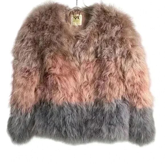Pello Bello Women's Multicolor Feather Jacket Size M Party/Cocktail - Picture 1 of 16